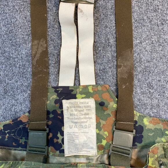 Vintage 1993 German Army Camouflage Overalls Military Field Pants - Picture 8 of 13